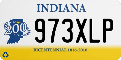 IN license plate 973XLP