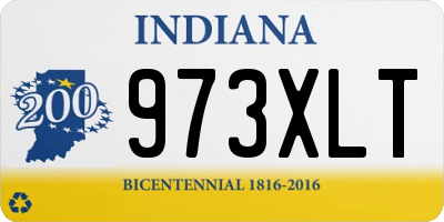 IN license plate 973XLT