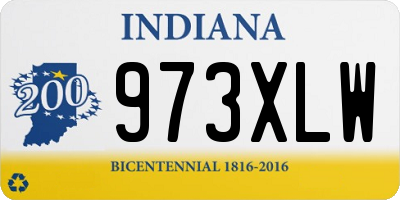 IN license plate 973XLW