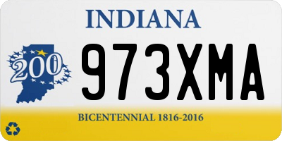 IN license plate 973XMA