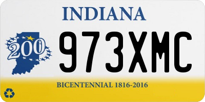 IN license plate 973XMC