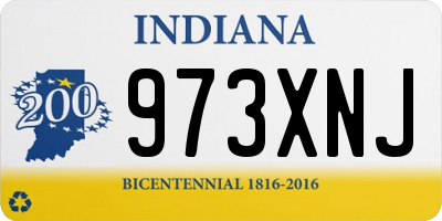 IN license plate 973XNJ