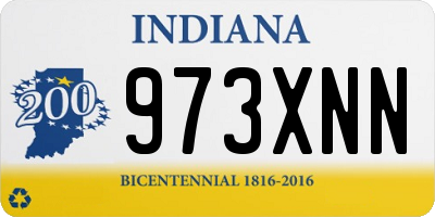 IN license plate 973XNN