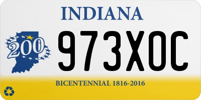 IN license plate 973XOC