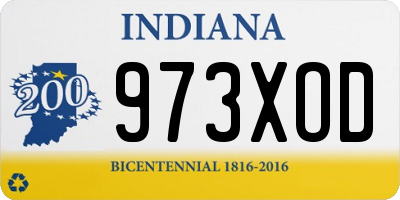 IN license plate 973XOD