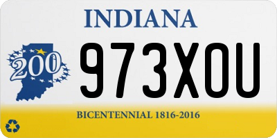 IN license plate 973XOU