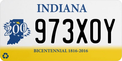 IN license plate 973XOY