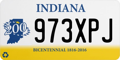 IN license plate 973XPJ