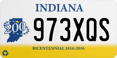 IN license plate 973XQS