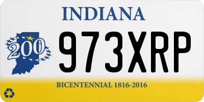 IN license plate 973XRP