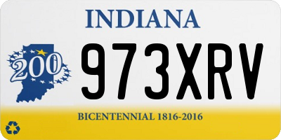 IN license plate 973XRV