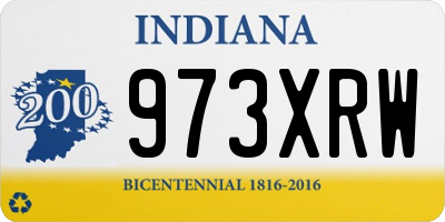 IN license plate 973XRW