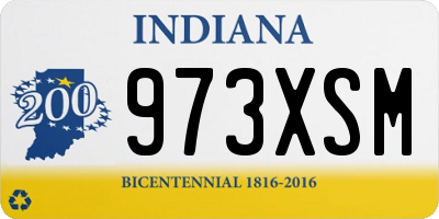 IN license plate 973XSM