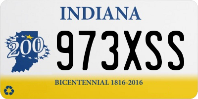 IN license plate 973XSS