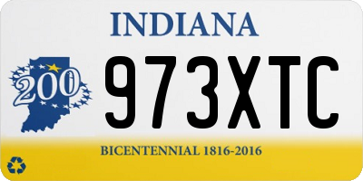 IN license plate 973XTC