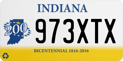 IN license plate 973XTX