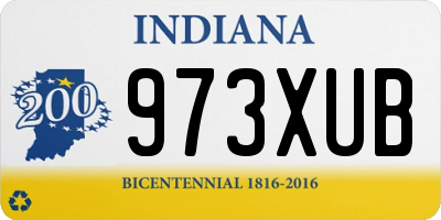 IN license plate 973XUB