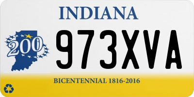 IN license plate 973XVA
