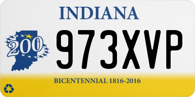 IN license plate 973XVP