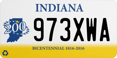 IN license plate 973XWA
