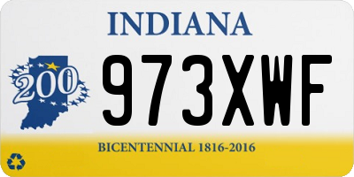 IN license plate 973XWF