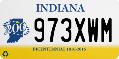IN license plate 973XWM
