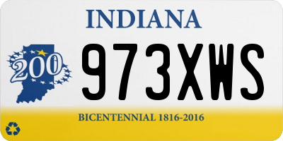 IN license plate 973XWS