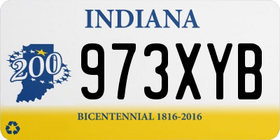 IN license plate 973XYB