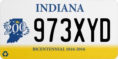 IN license plate 973XYD