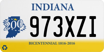 IN license plate 973XZI