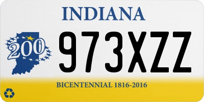 IN license plate 973XZZ