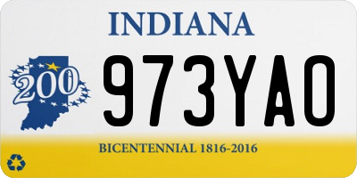 IN license plate 973YAO