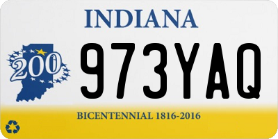 IN license plate 973YAQ