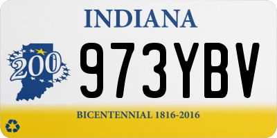 IN license plate 973YBV