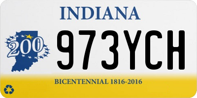 IN license plate 973YCH