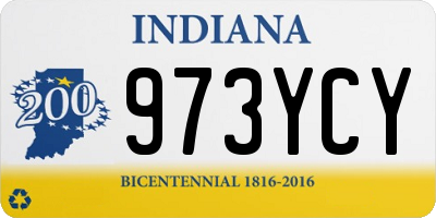 IN license plate 973YCY