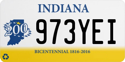 IN license plate 973YEI