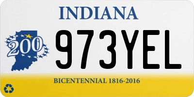 IN license plate 973YEL