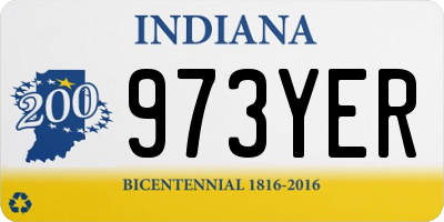 IN license plate 973YER