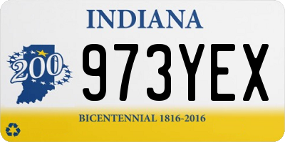 IN license plate 973YEX