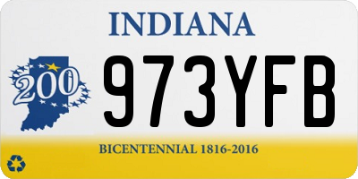 IN license plate 973YFB
