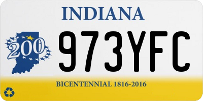 IN license plate 973YFC