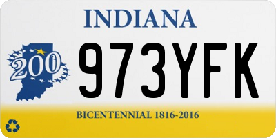 IN license plate 973YFK