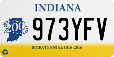 IN license plate 973YFV