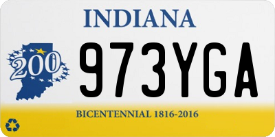 IN license plate 973YGA