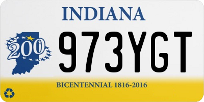 IN license plate 973YGT