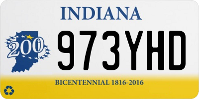 IN license plate 973YHD