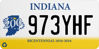 IN license plate 973YHF