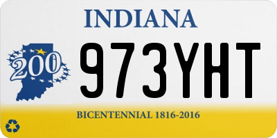 IN license plate 973YHT