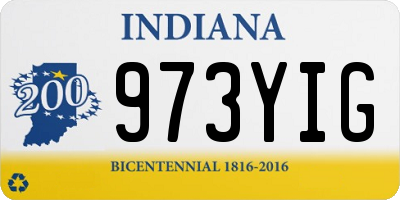 IN license plate 973YIG